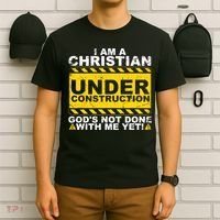 Christian Funny Under Construction Gift Catholic T-Shirt thumb 6