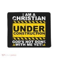 Christian Funny Under Construction Gift Catholic Mousepad thumb 0