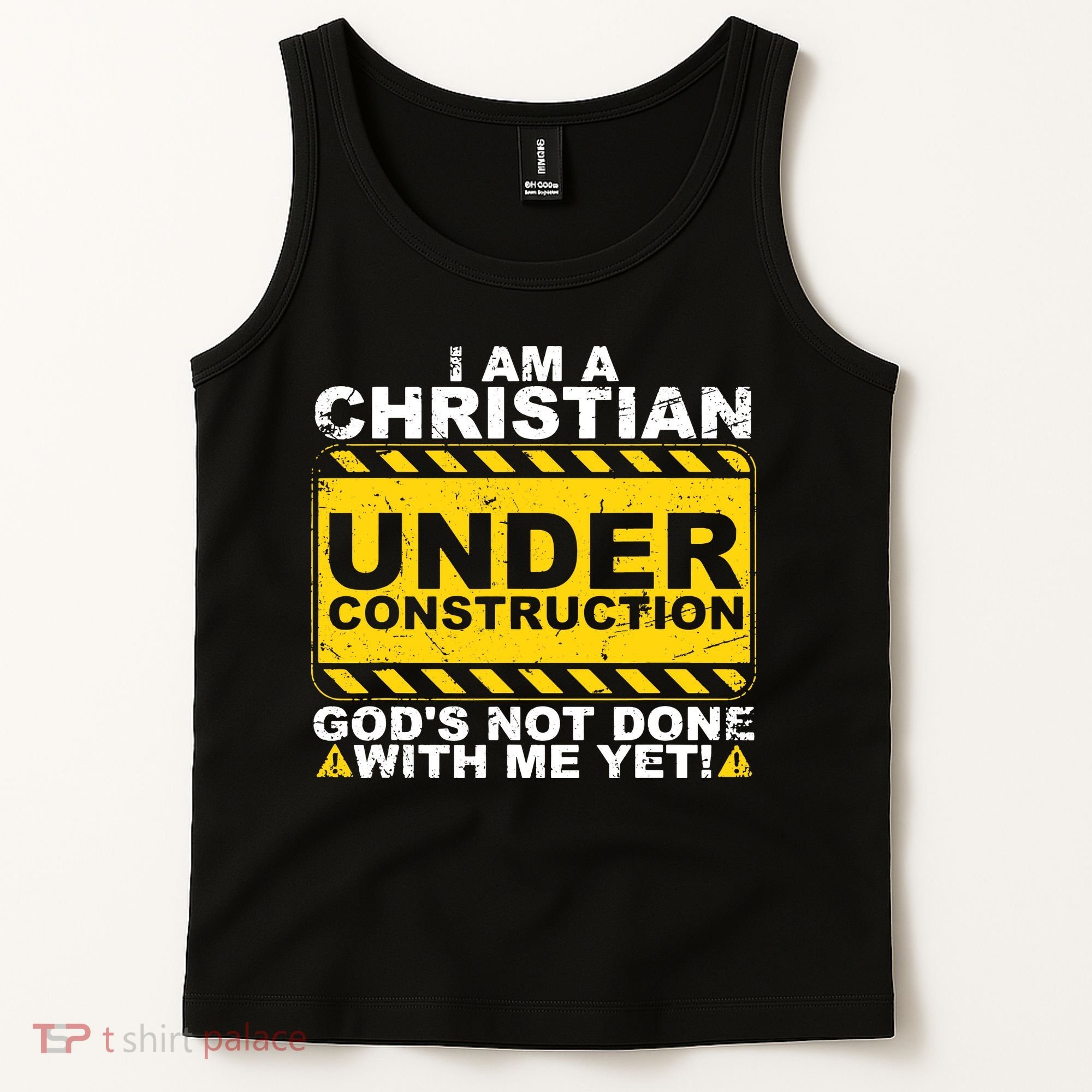 Christian Funny Under Construction Gift Catholic Tank Top