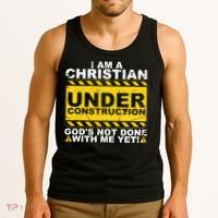 Christian Funny Under Construction Gift Catholic Tank Top thumb 3