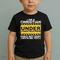 Christian Funny Under Construction Gift Catholic Toddler T-Shirt thumb 2