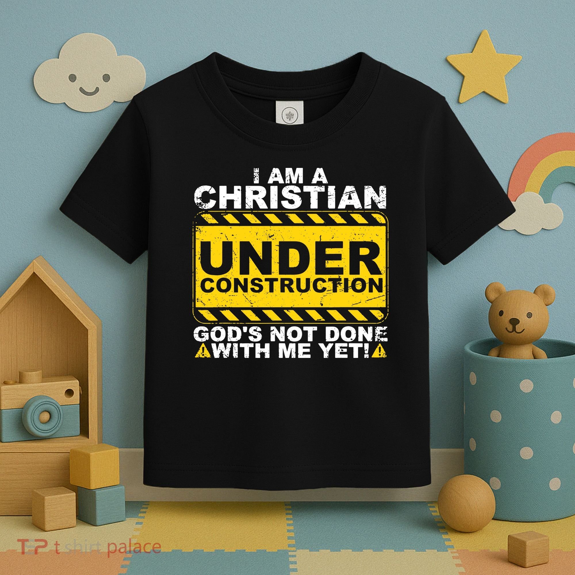 Christian Funny Under Construction Gift Catholic Toddler T-Shirt