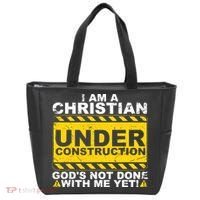 Christian Funny Under Construction Gift Catholic Tote Bag thumb 0