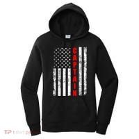 Chief Firefighter Usa Patriotic American Flag Funny Fire Gift Women's Hoodie thumb 0
