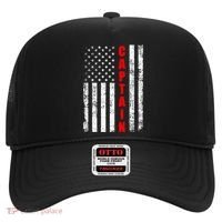 Chief Firefighter Usa Patriotic American Flag Funny Fire Gift Hat thumb 0