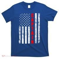 Chief Firefighter Usa Patriotic American Flag Funny Fire Gift T-Shirt thumb 0