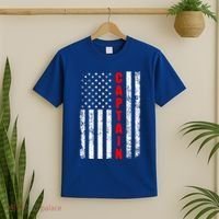 Chief Firefighter Usa Patriotic American Flag Funny Fire Gift T-Shirt thumb 2