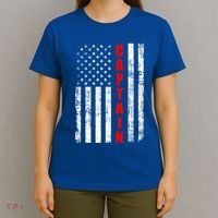 Chief Firefighter Usa Patriotic American Flag Funny Fire Gift T-Shirt thumb 4