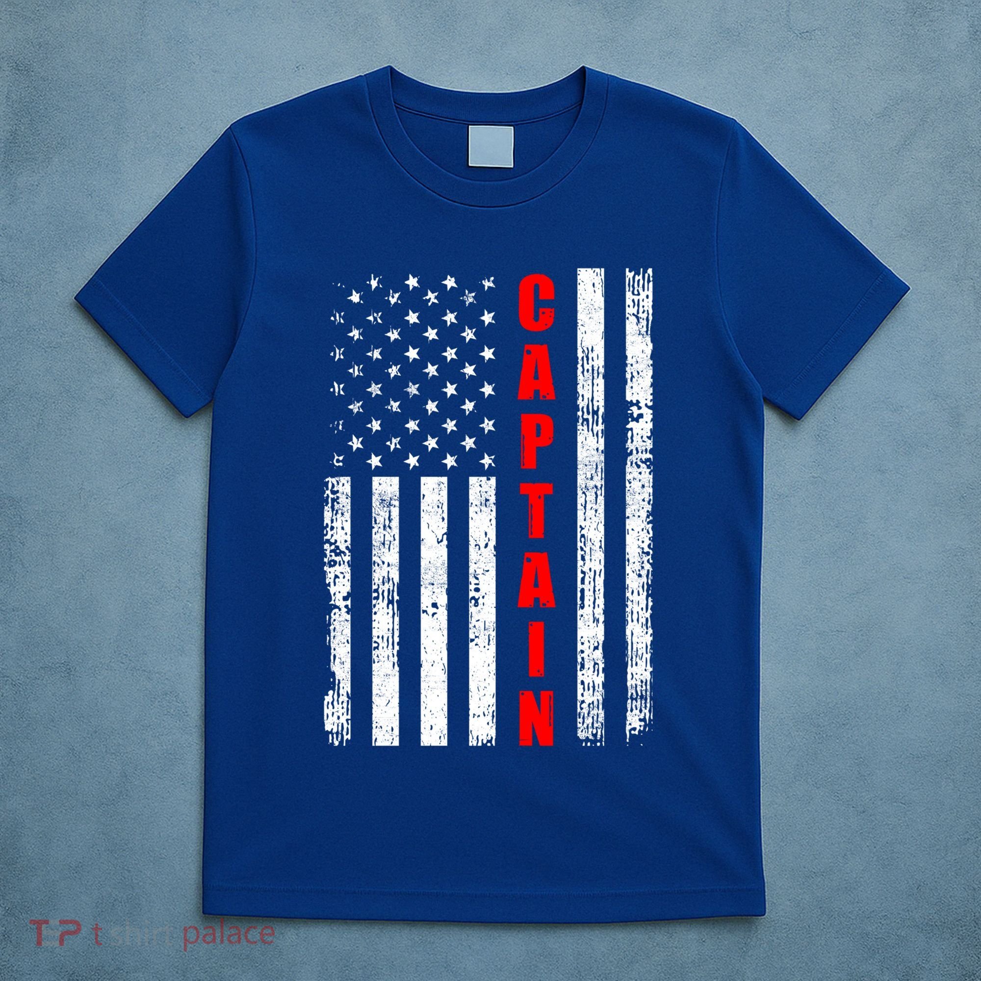 Chief Firefighter Usa Patriotic American Flag Funny Fire Gift T-Shirt