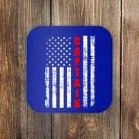 Chief Firefighter Usa Patriotic American Flag Funny Fire Gift Coaster thumb 0