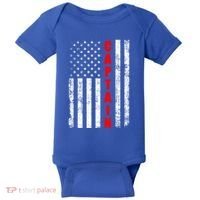 Chief Firefighter Usa Patriotic American Flag Funny Fire Gift Baby Bodysuit thumb 0