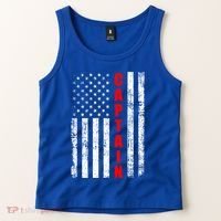 Chief Firefighter Usa Patriotic American Flag Funny Fire Gift Tank Top thumb 2