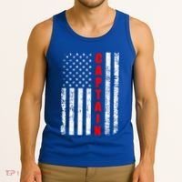 Chief Firefighter Usa Patriotic American Flag Funny Fire Gift Tank Top thumb 3