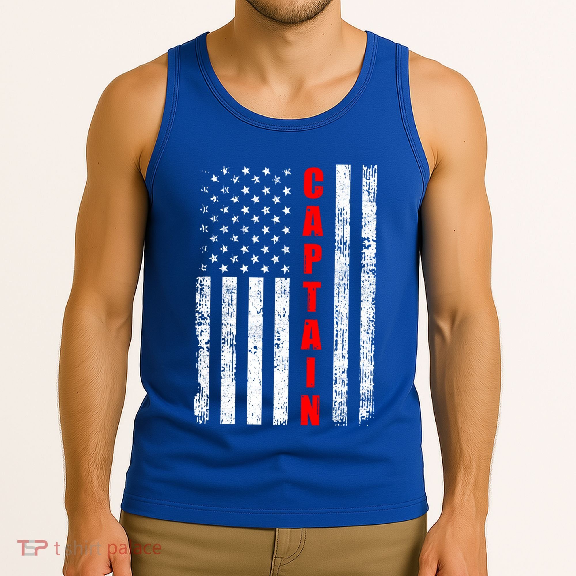 Chief Firefighter Usa Patriotic American Flag Funny Fire Gift Tank Top