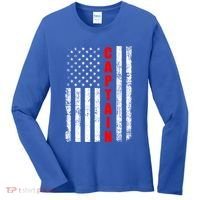 Chief Firefighter Usa Patriotic American Flag Funny Fire Gift Women's Long Sleeve Shirt thumb 0