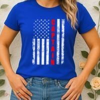 Chief Firefighter Usa Patriotic American Flag Funny Fire Gift Women's T-Shirt thumb 2