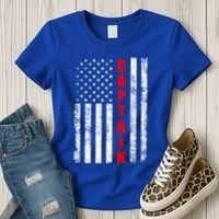 Chief Firefighter Usa Patriotic American Flag Funny Fire Gift Women's T-Shirt thumb 3