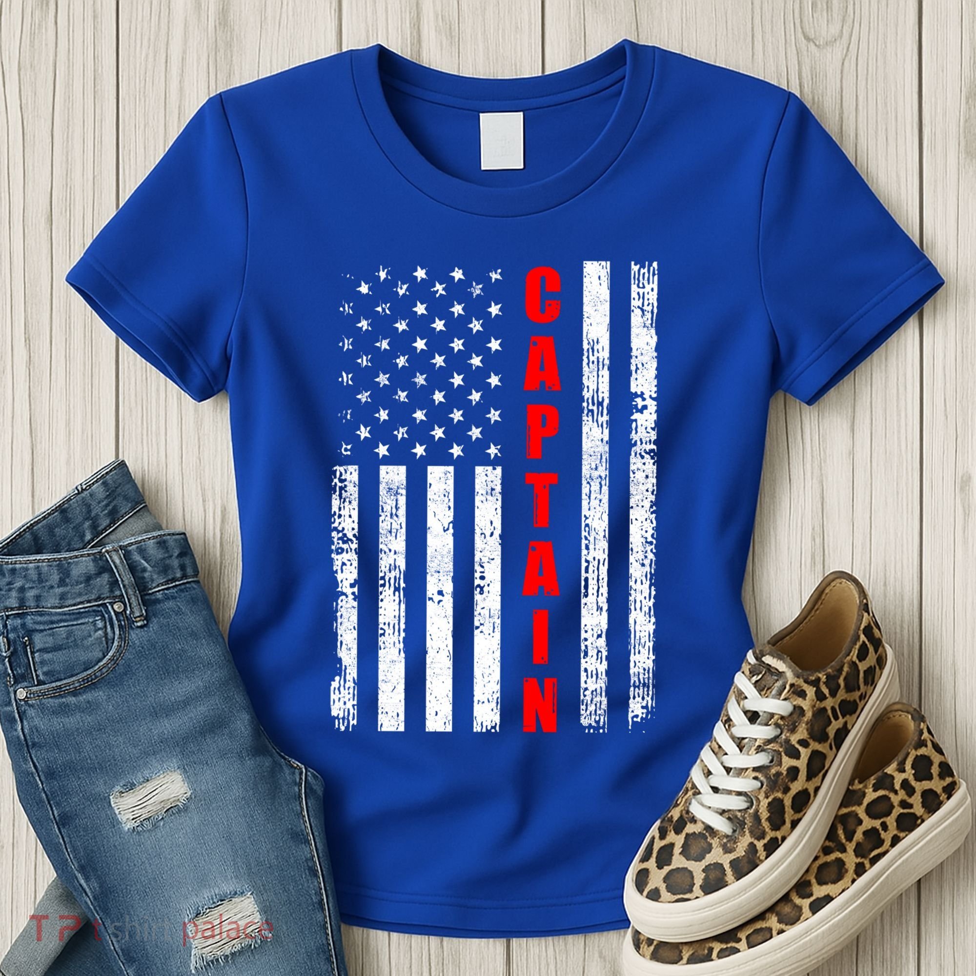 Chief Firefighter Usa Patriotic American Flag Funny Fire Gift Women's T-Shirt