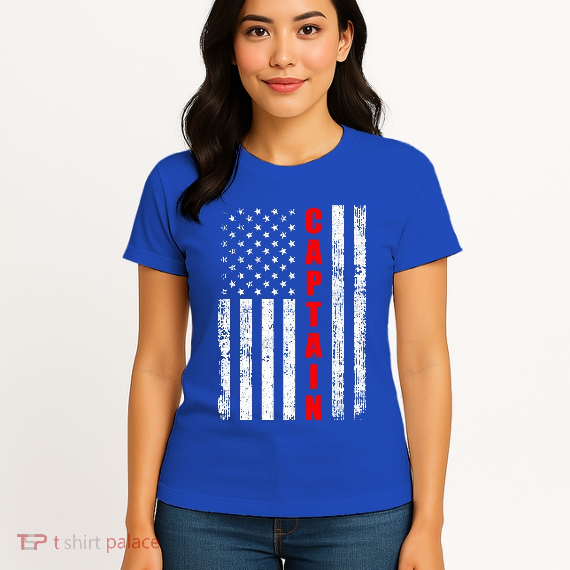 Chief Firefighter Usa Patriotic American Flag Funny Fire Gift Women's T-Shirt