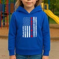 Chief Firefighter Usa Patriotic American Flag Funny Fire Gift Kids Hoodie thumb 3
