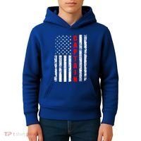 Chief Firefighter Usa Patriotic American Flag Funny Fire Gift Kids Hoodie thumb 4