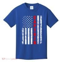 Chief Firefighter Usa Patriotic American Flag Funny Fire Gift Kids T-Shirt thumb 0