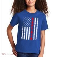 Chief Firefighter Usa Patriotic American Flag Funny Fire Gift Kids T-Shirt thumb 2