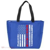Chief Firefighter Usa Patriotic American Flag Funny Fire Gift Tote Bag thumb 0