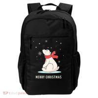 Cute Funny & Unique Christmas Polar Bear & Snow Gift Backpack thumb 0