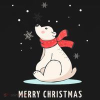 Cute Funny & Unique Christmas Polar Bear & Snow Gift Backpack thumb 2
