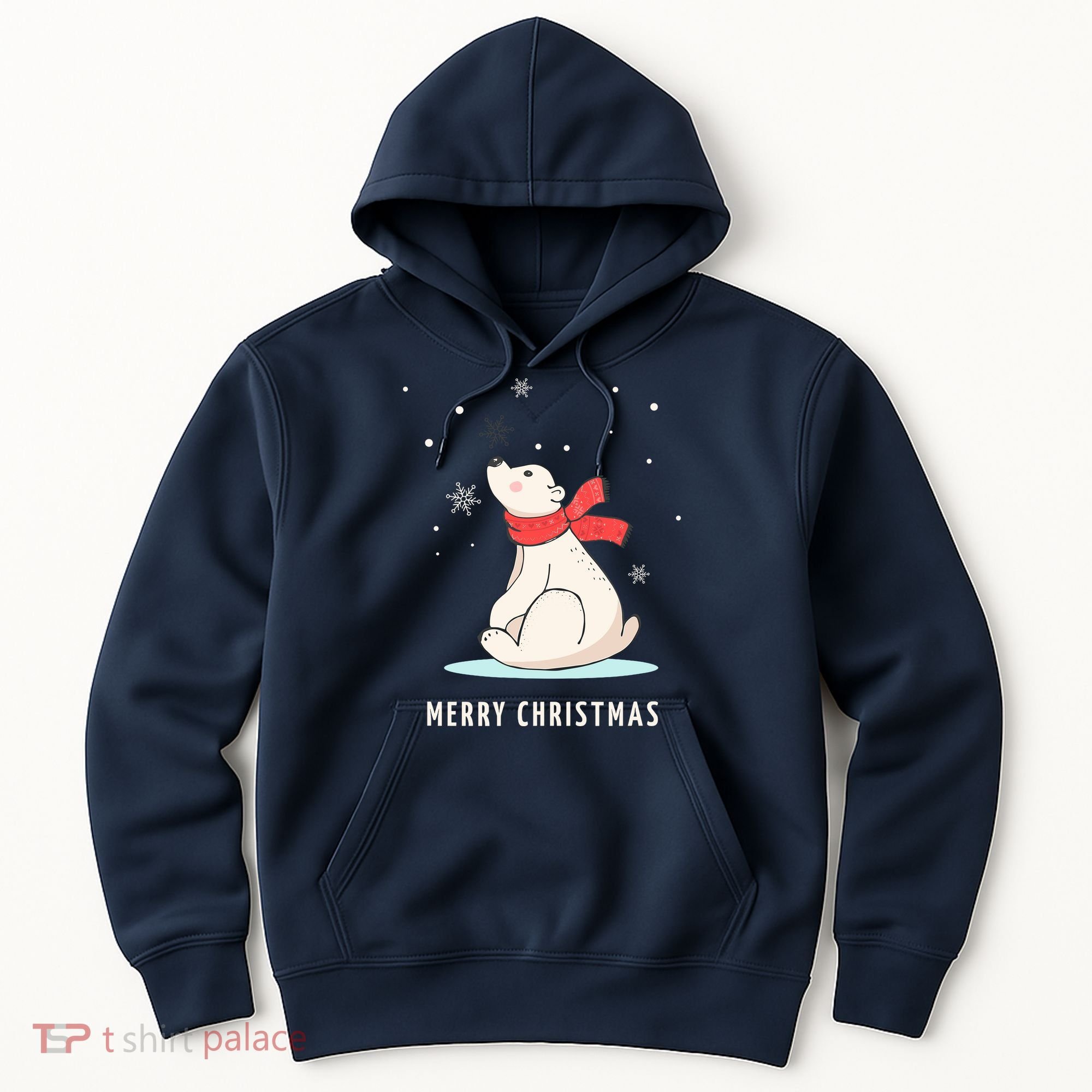 Cute Funny & Unique Christmas Polar Bear & Snow Gift Hoodie