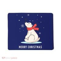 Cute Funny & Unique Christmas Polar Bear & Snow Gift Mousepad thumb 0