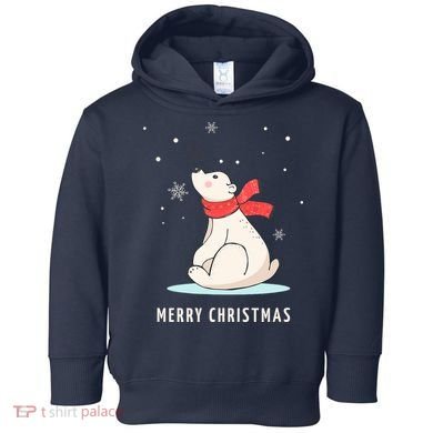 Cute Funny & Unique Christmas Polar Bear & Snow Gift Toddler Hoodie