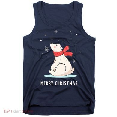 Cute Funny & Unique Christmas Polar Bear & Snow Gift Tank Top