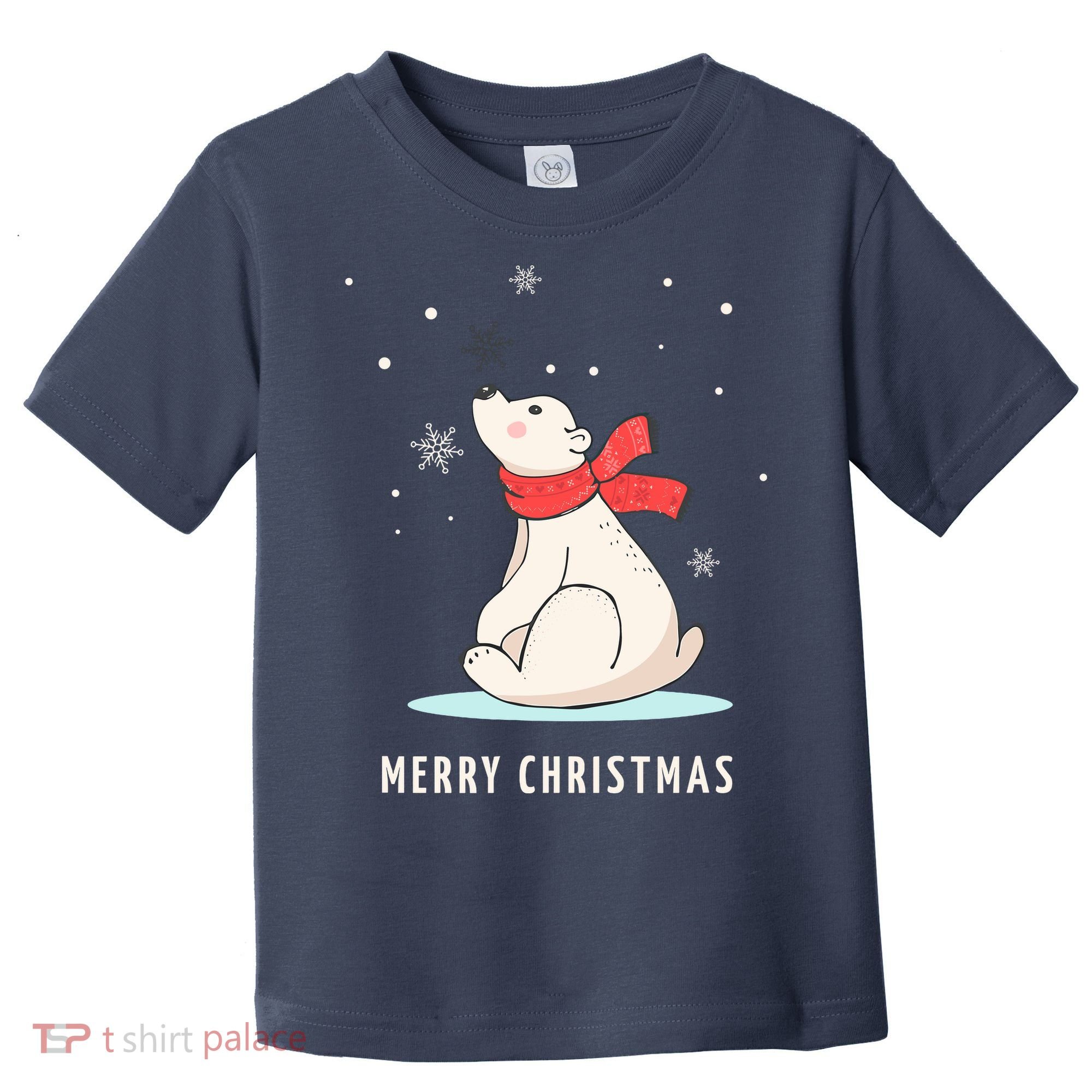 Cute Funny & Unique Christmas Polar Bear & Snow Gift Toddler T-Shirt