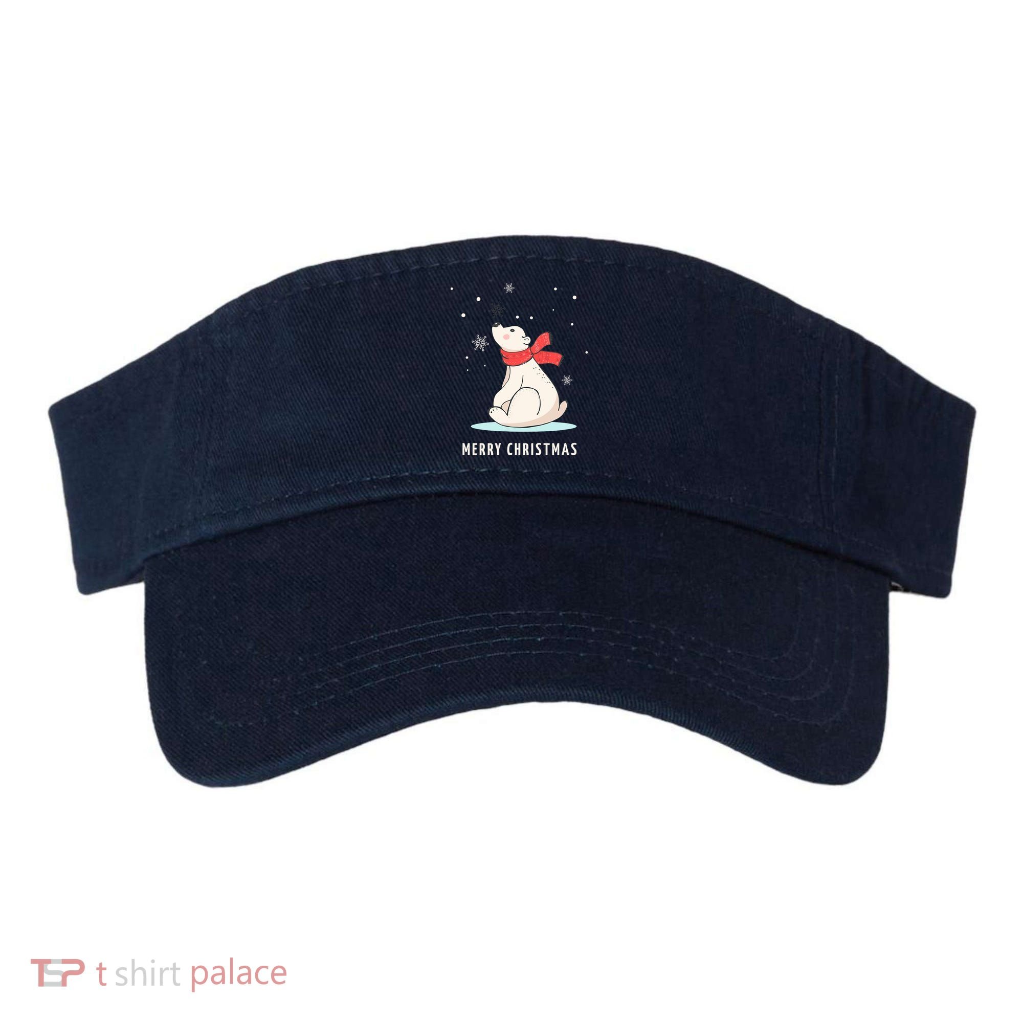 Cute Funny & Unique Christmas Polar Bear & Snow Gift Visor