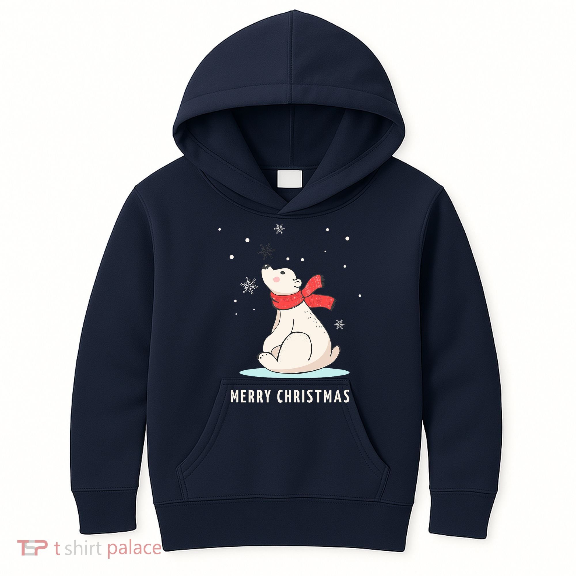 Cute Funny & Unique Christmas Polar Bear & Snow Gift Kids Hoodie
