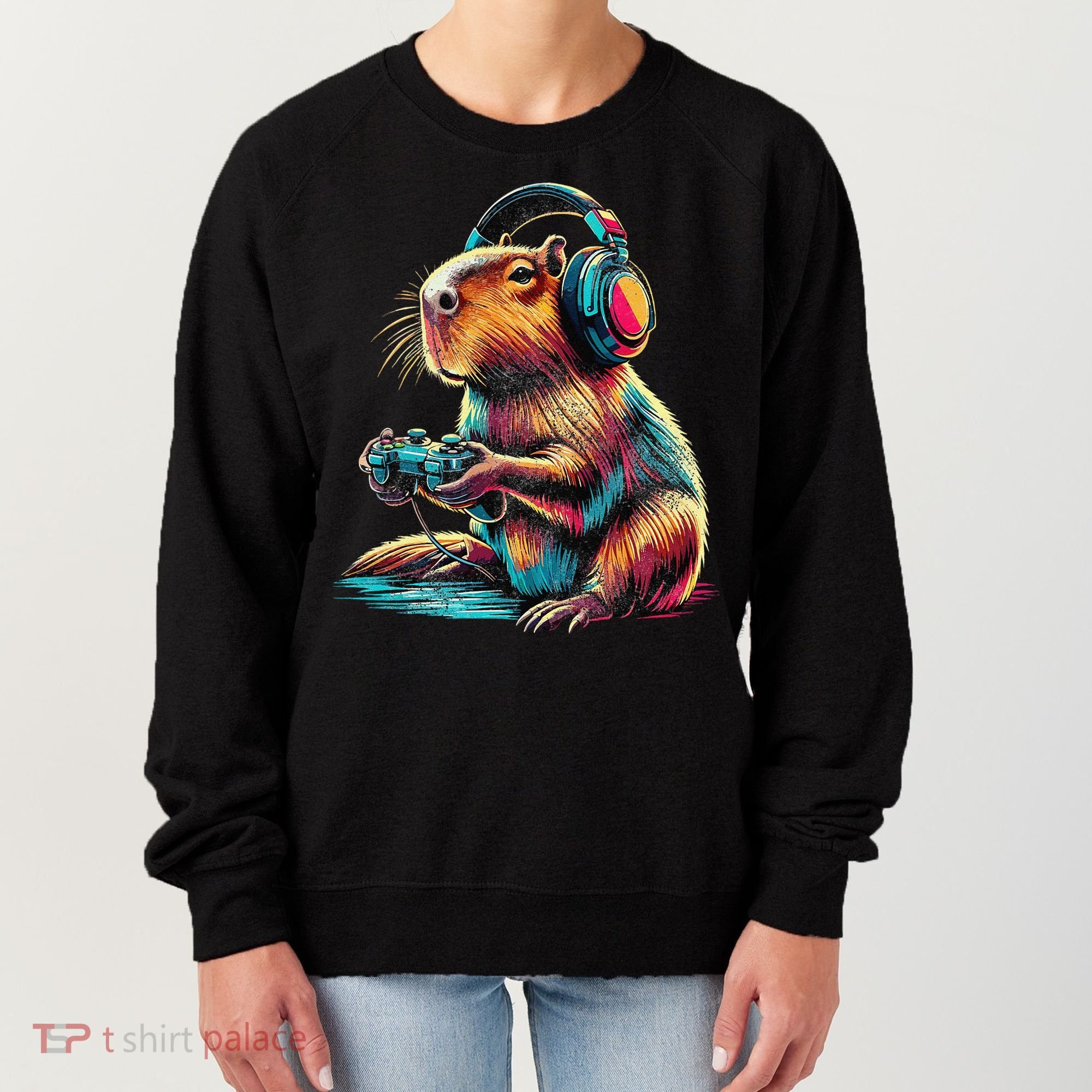 Capybara Funny Video Games Capybara Women's Sweatshirt