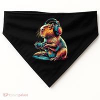 Capybara Funny Video Games Capybara USA-Made Doggie Bandana thumb 0