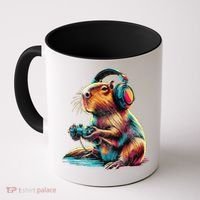 Capybara Funny Video Games Capybara Coffee Mug thumb 0