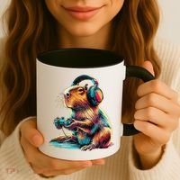 Capybara Funny Video Games Capybara Coffee Mug thumb 3