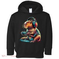 Capybara Funny Video Games Capybara Toddler Hoodie thumb 0