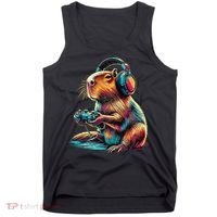 Capybara Funny Video Games Capybara Tank Top thumb 0