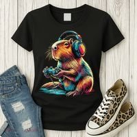 Capybara Funny Video Games Capybara Women's T-Shirt thumb 3