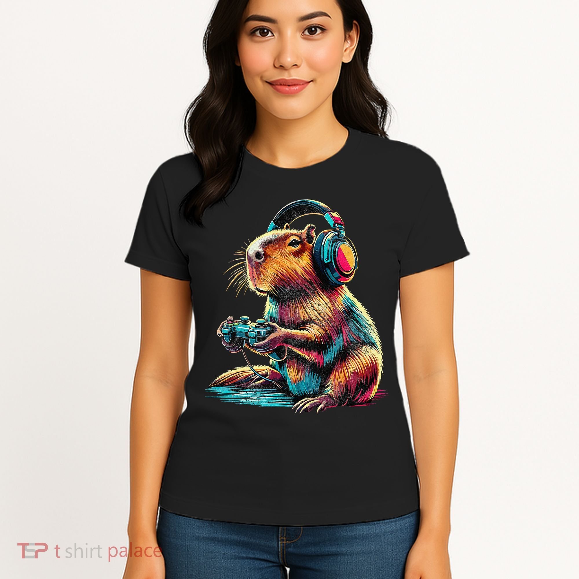 Capybara Funny Video Games Capybara Women's T-Shirt