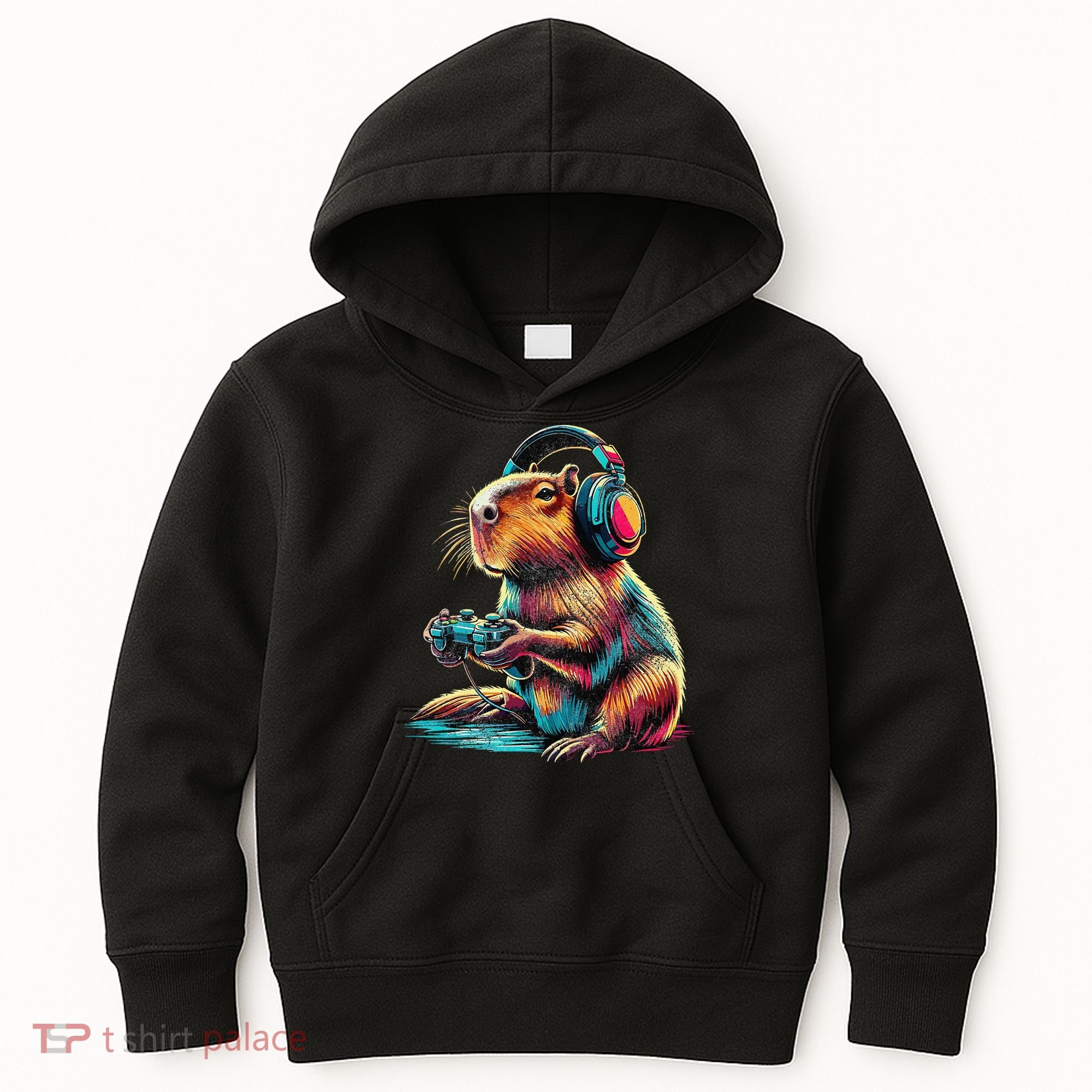 Capybara Funny Video Games Capybara Kids Hoodie