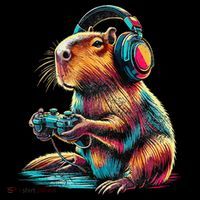 Capybara Funny Video Games Capybara Kids Hoodie thumb 5
