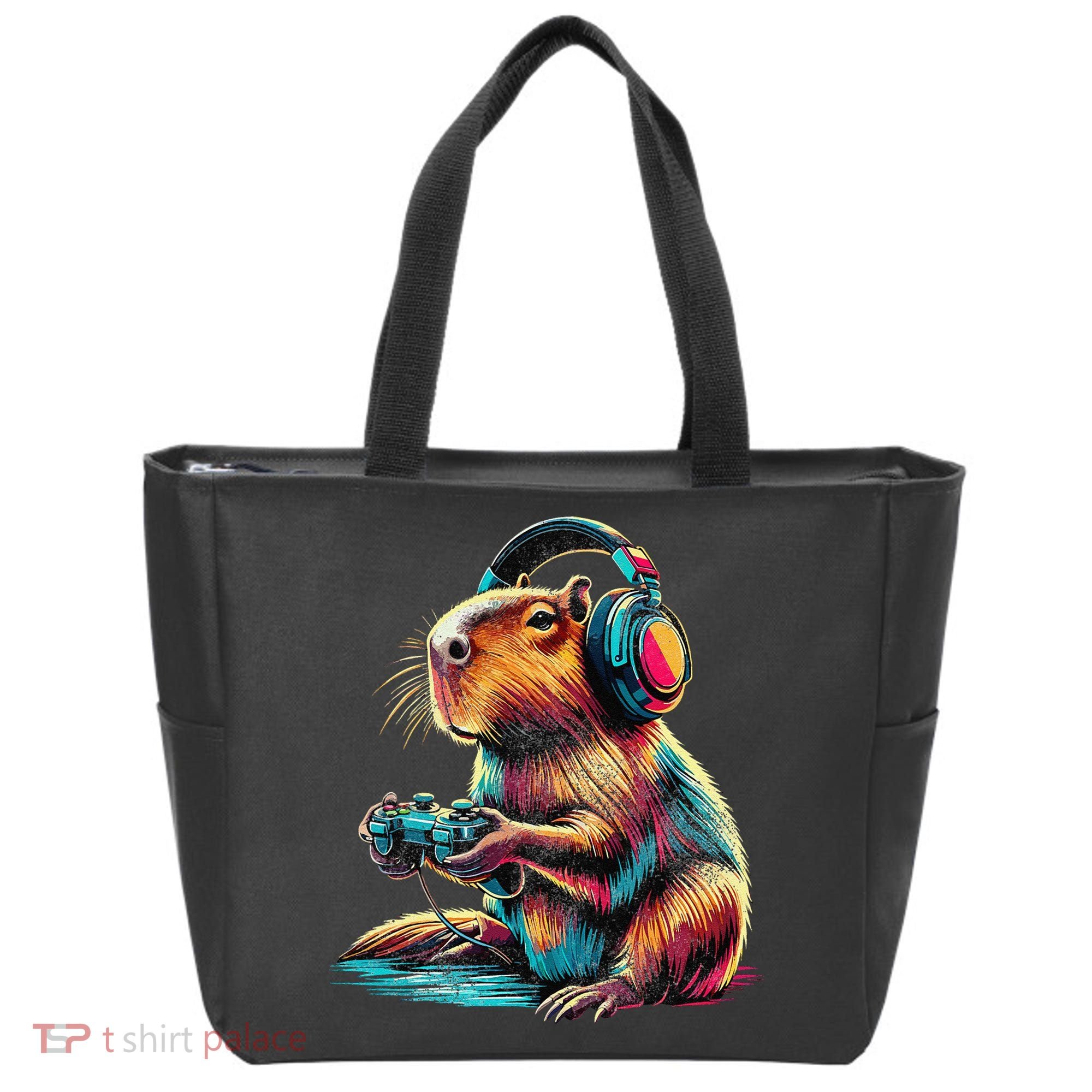Capybara Funny Video Games Capybara Tote Bag