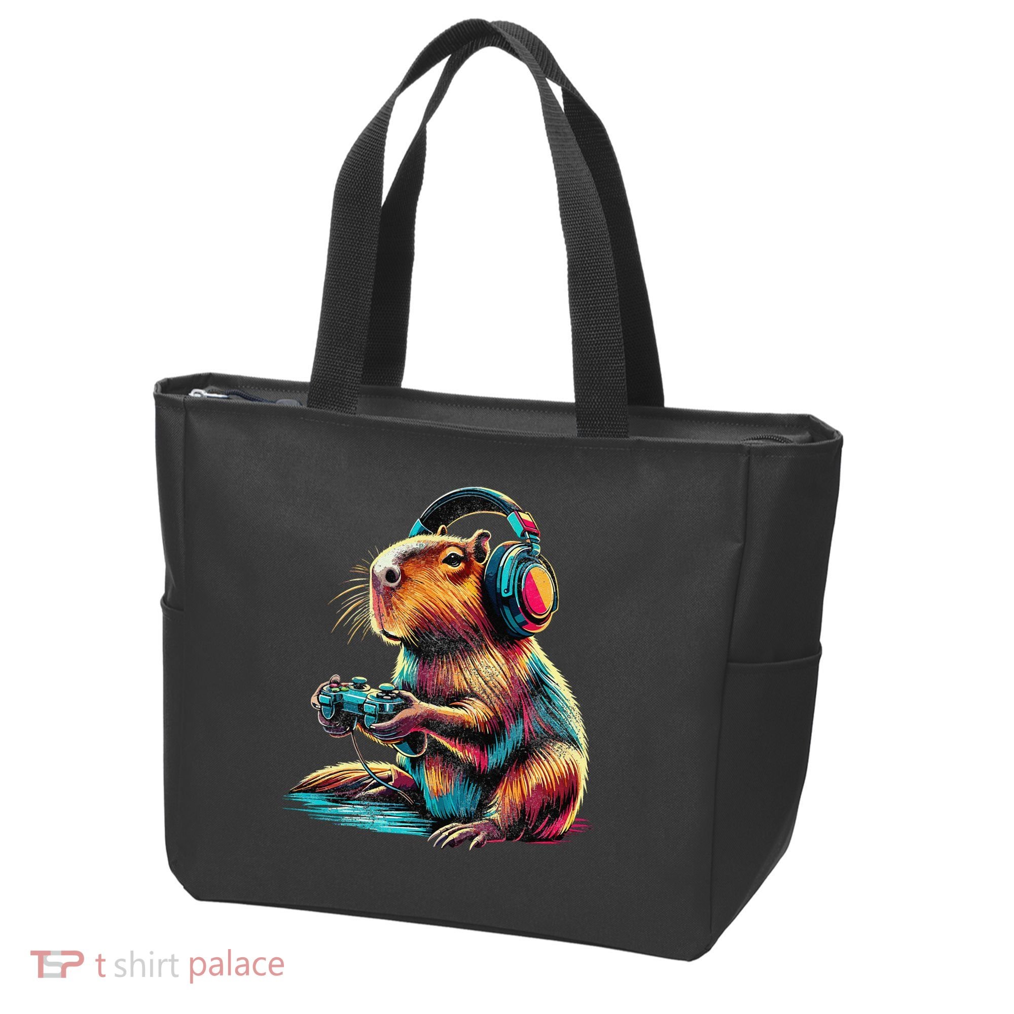Capybara Funny Video Games Capybara Tote Bag
