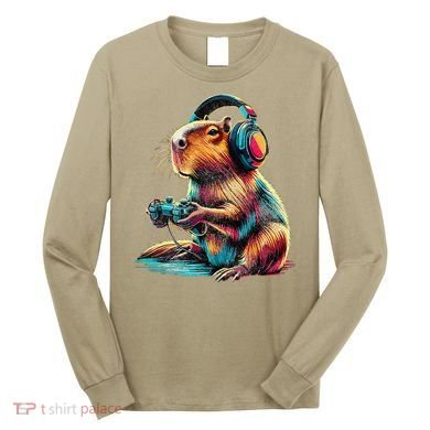 Capybara Funny Video Games Capybara Long Sleeve Shirt